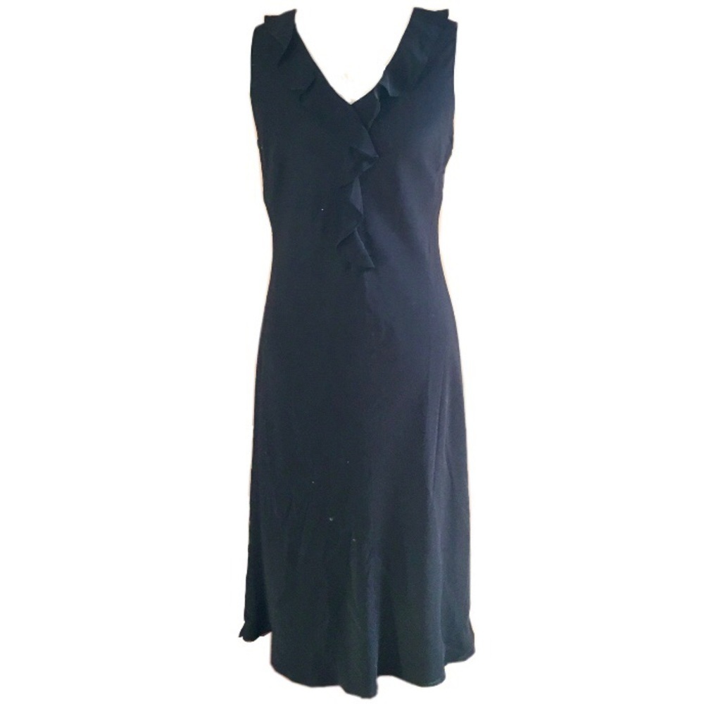 Ann Taylor LOFT Ruffled Front Silk Dress